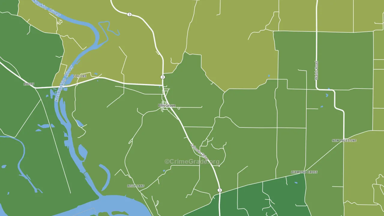 62241, IL Map of Vehicle Theft Rates
