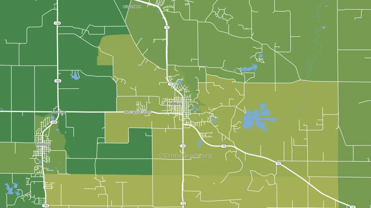 62243, IL Map of Vehicle Theft Rates