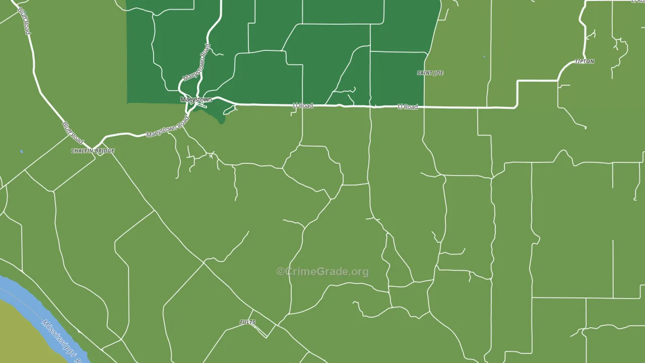 62244, IL Map of Vehicle Theft Rates