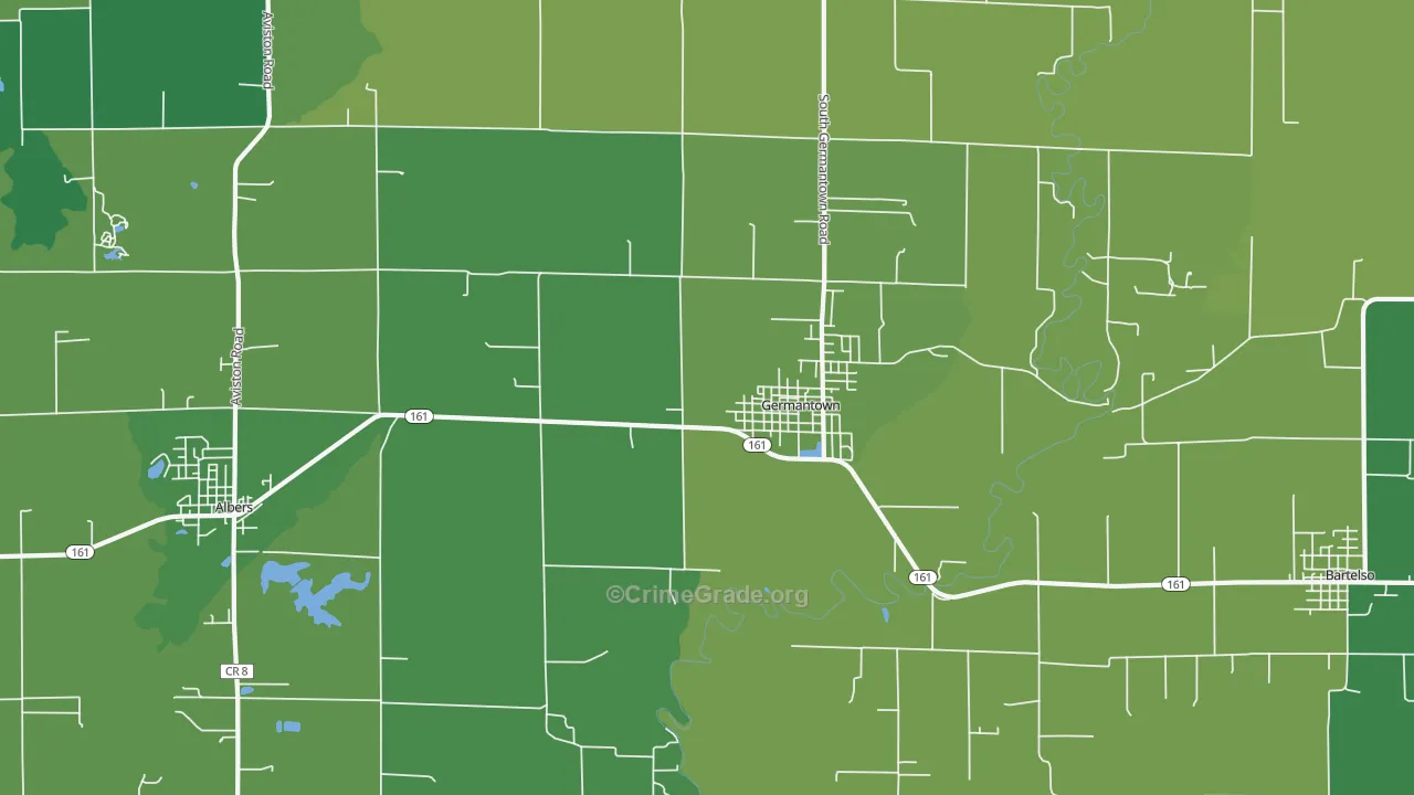62245, IL Map of Vehicle Theft Rates