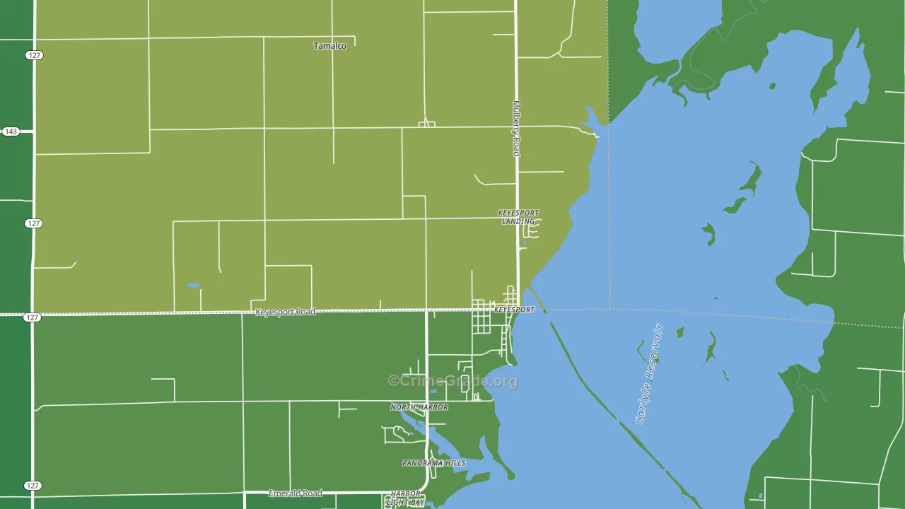 62253, IL Map of Vehicle Theft Rates
