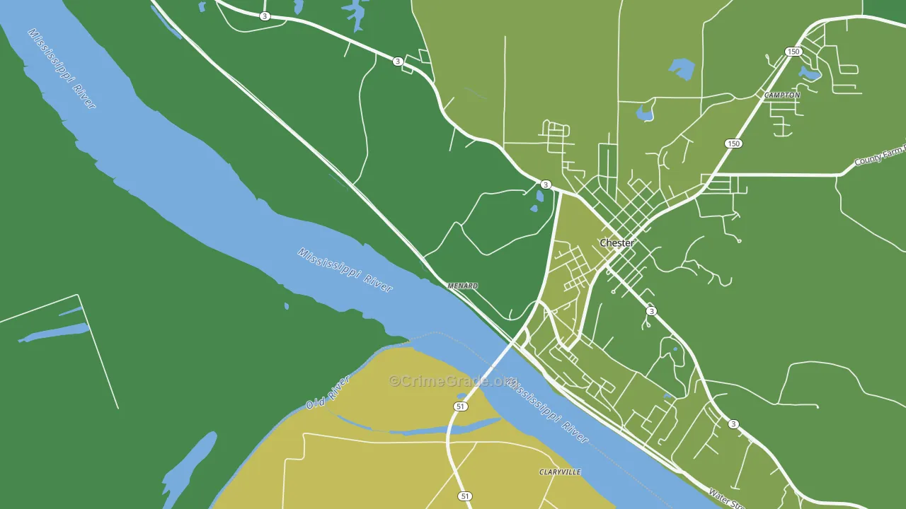 62259, IL Map of Vehicle Theft Rates