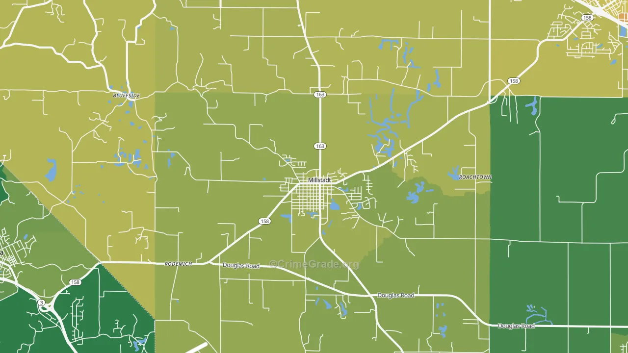 62260, IL Map of Vehicle Theft Rates