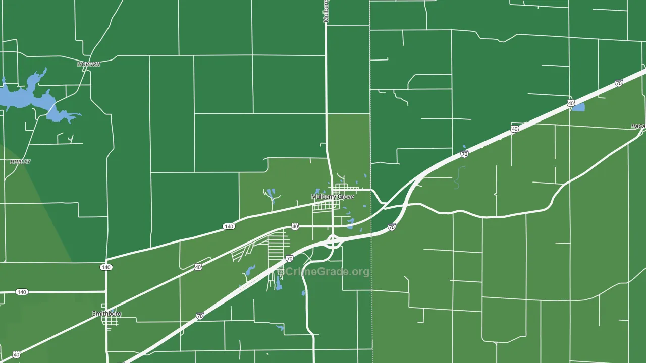 62262, IL Map of Vehicle Theft Rates