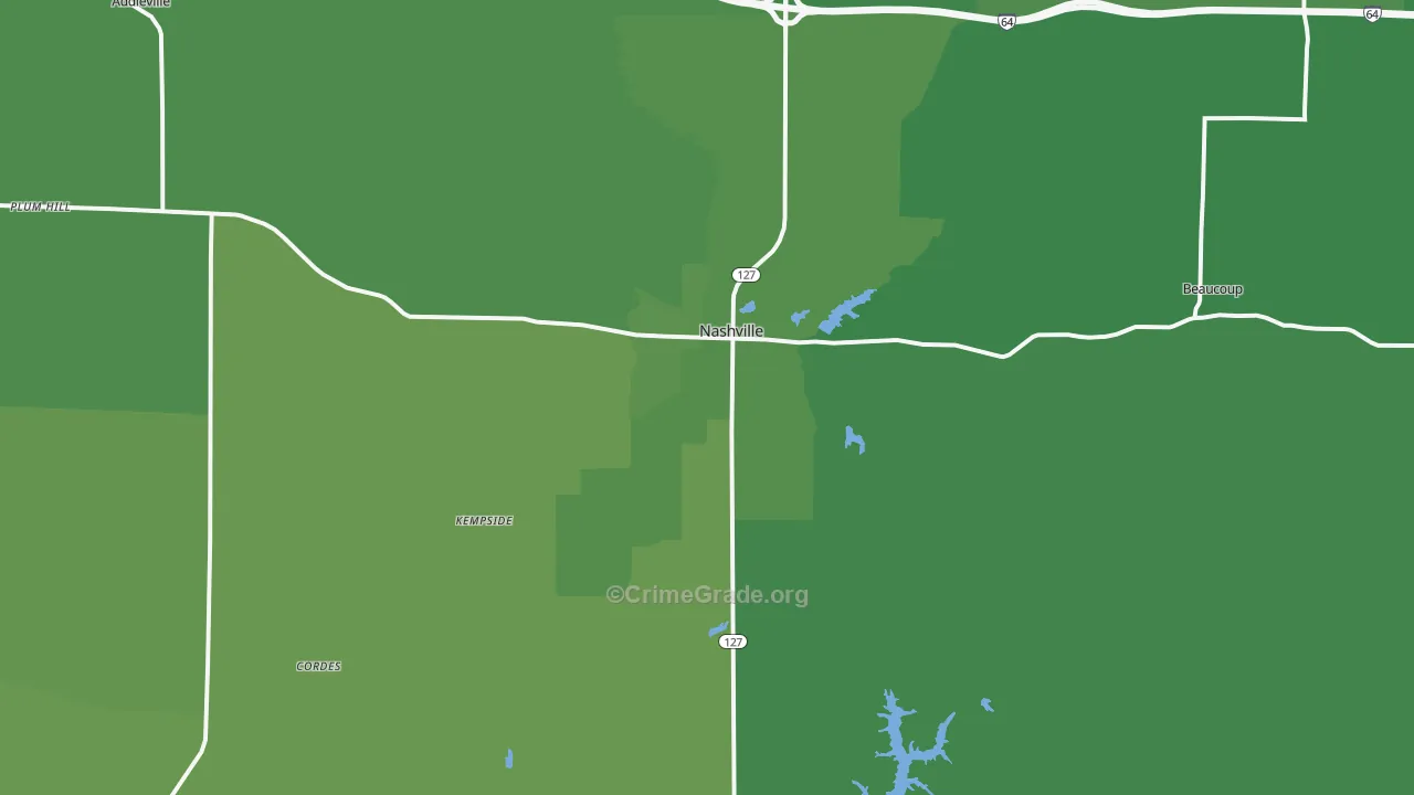 62263, IL Map of Vehicle Theft Rates