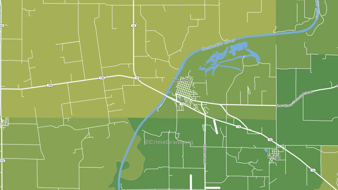 62264, IL Map of Vehicle Theft Rates
