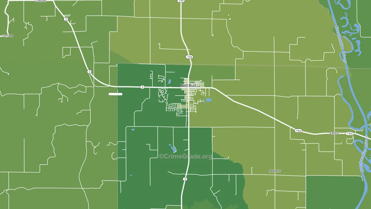 62278, IL Map of Vehicle Theft Rates