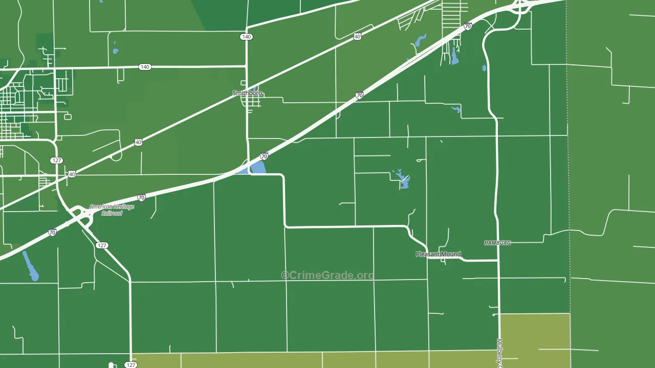 62284, IL Map of Vehicle Theft Rates