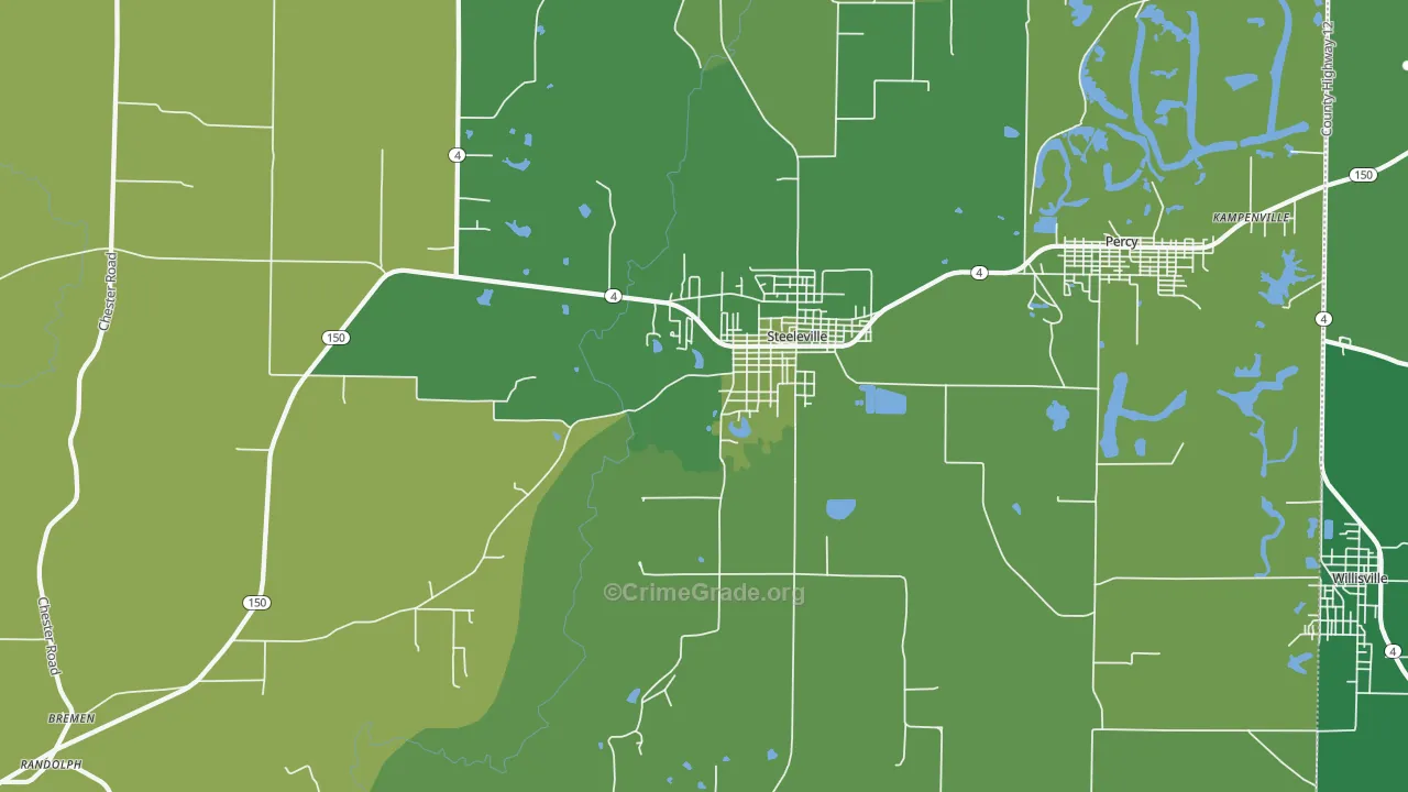 62288, IL Map of Vehicle Theft Rates
