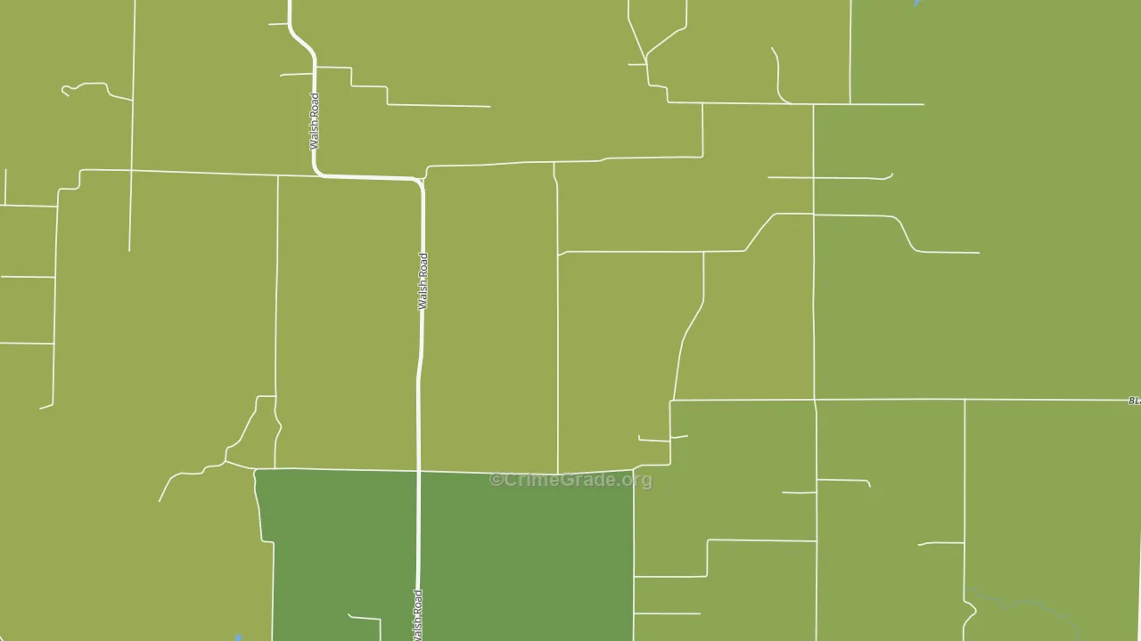 62297, IL Map of Vehicle Theft Rates