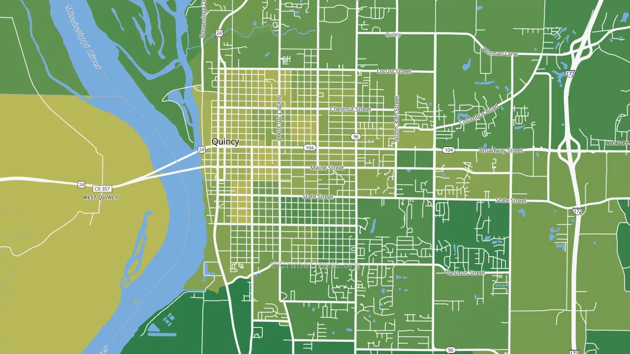 62301, IL Map of Vehicle Theft Rates
