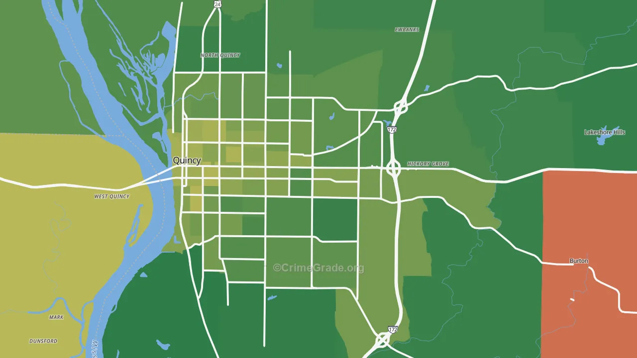 62305, IL Map of Vehicle Theft Rates