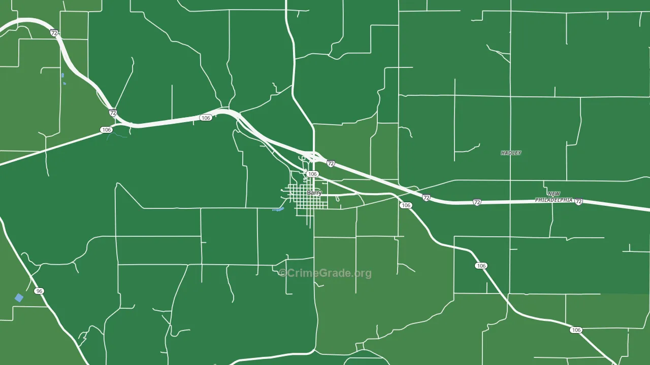 62312, IL Map of Vehicle Theft Rates
