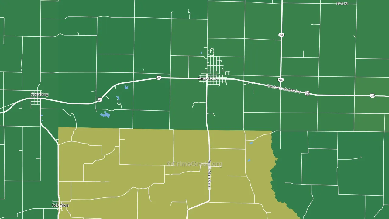 62320, IL Map of Vehicle Theft Rates