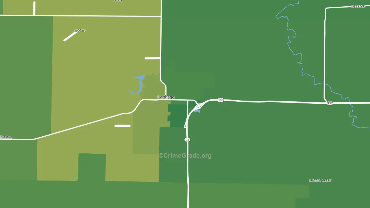 62321, IL Map of Vehicle Theft Rates