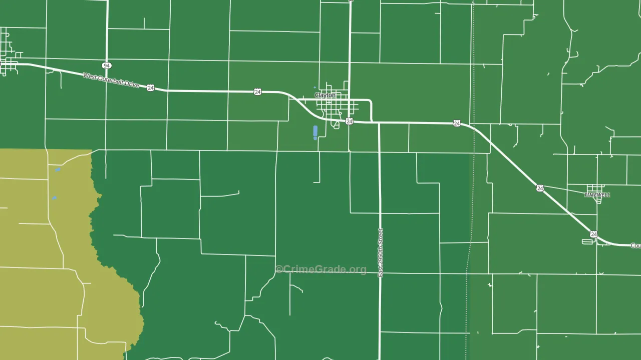 62324, IL Map of Vehicle Theft Rates