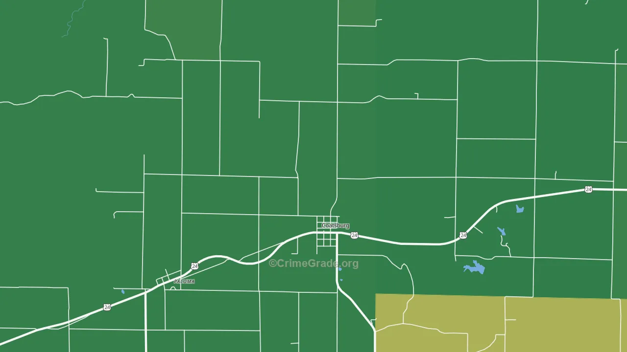 62325, IL Map of Vehicle Theft Rates