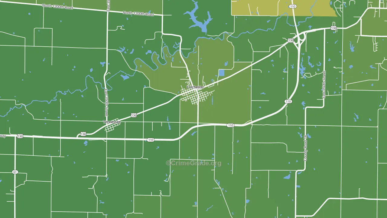 62326, IL Map of Vehicle Theft Rates