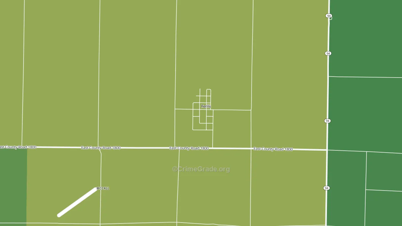 62336, IL Map of Vehicle Theft Rates