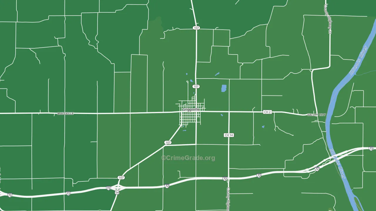 62340, IL Map of Vehicle Theft Rates
