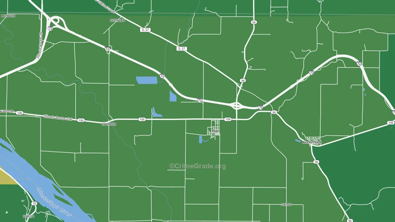 62343, IL Map of Vehicle Theft Rates