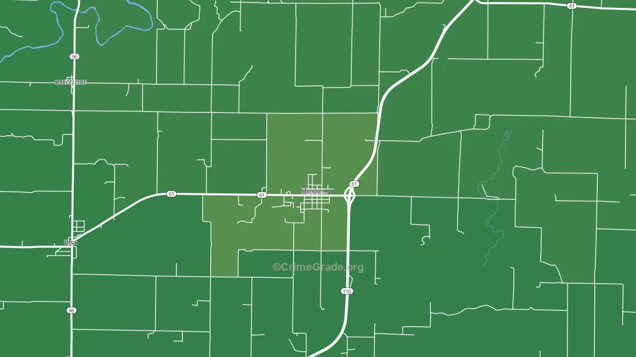 62351, IL Map of Vehicle Theft Rates
