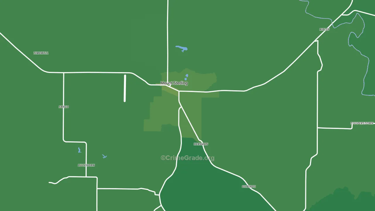 62353, IL Map of Vehicle Theft Rates