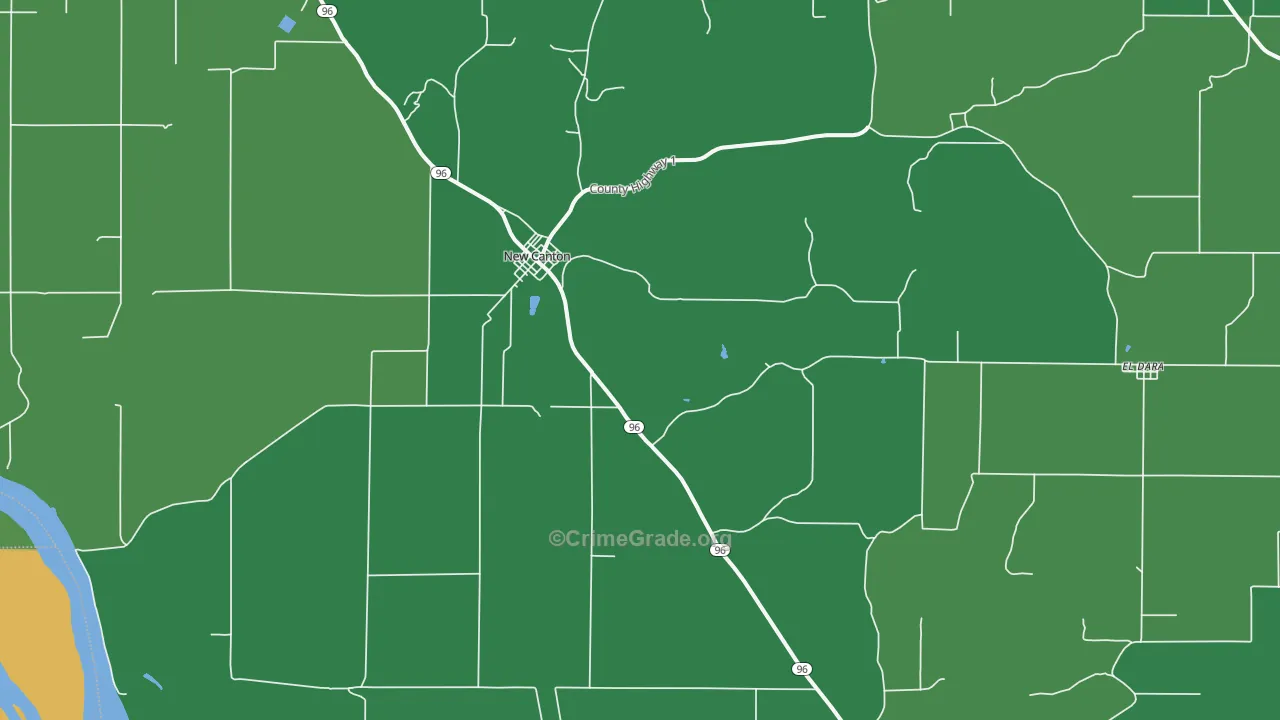 62356, IL Map of Vehicle Theft Rates