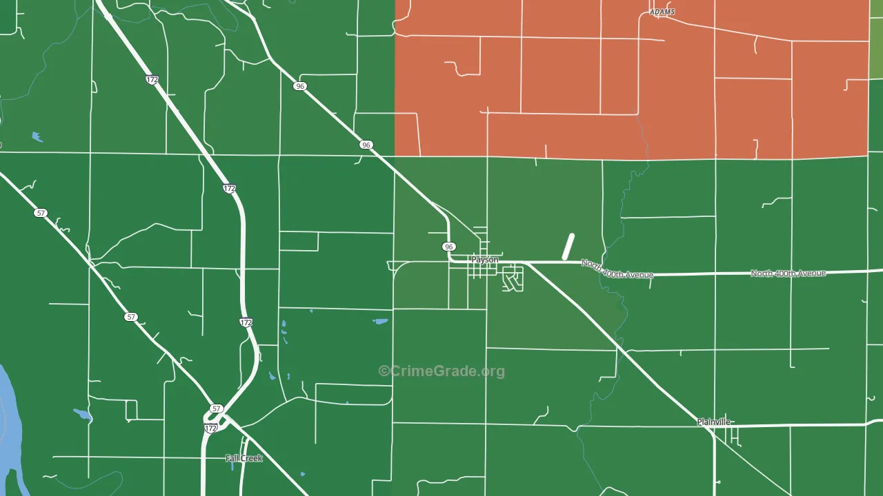 62360, IL Map of Vehicle Theft Rates
