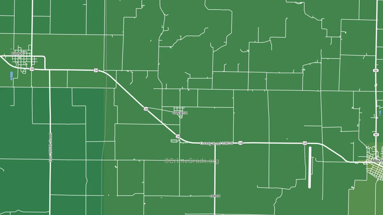 62375, IL Map of Vehicle Theft Rates