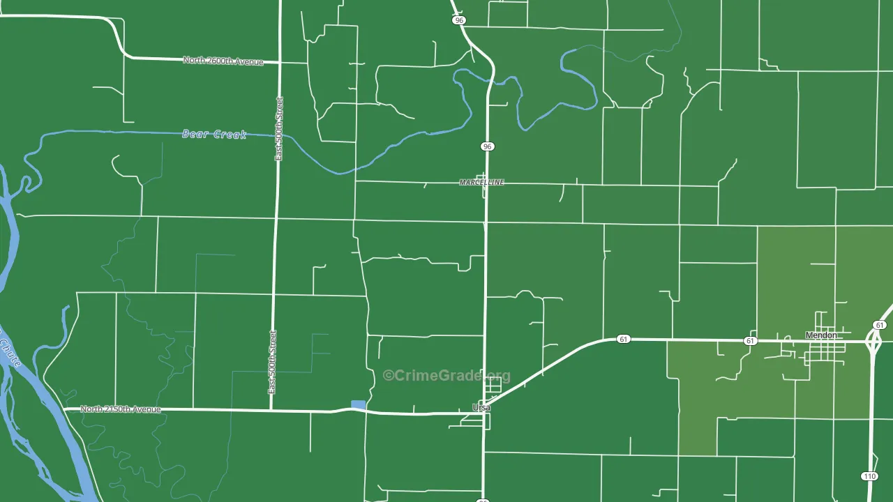 62376, IL Map of Vehicle Theft Rates