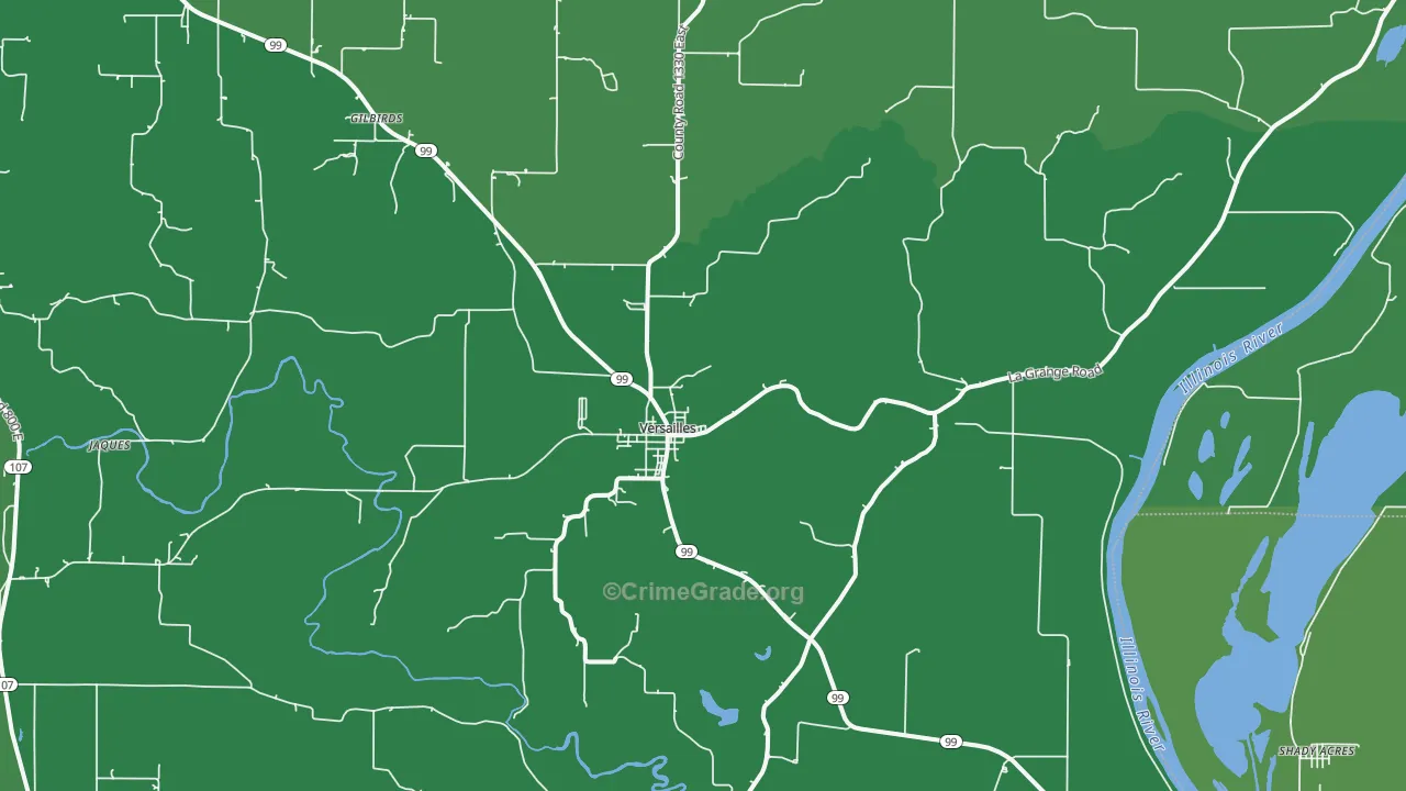 62378, IL Map of Vehicle Theft Rates