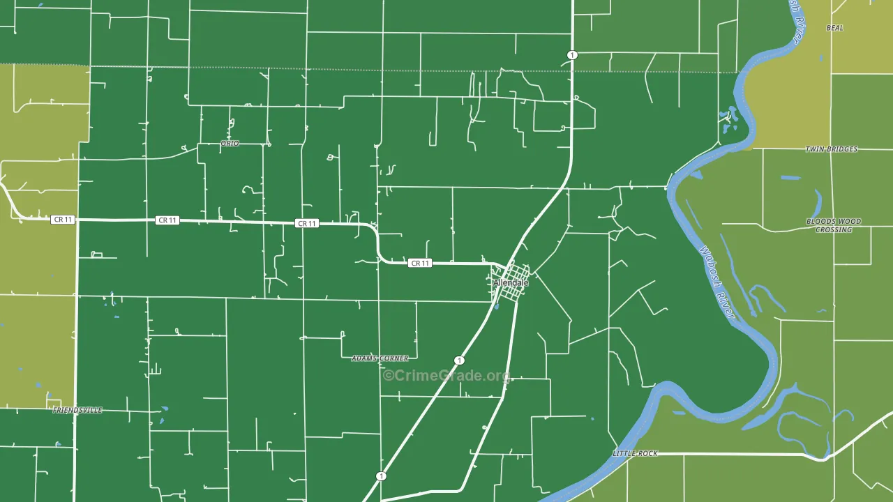 62410, IL Map of Vehicle Theft Rates