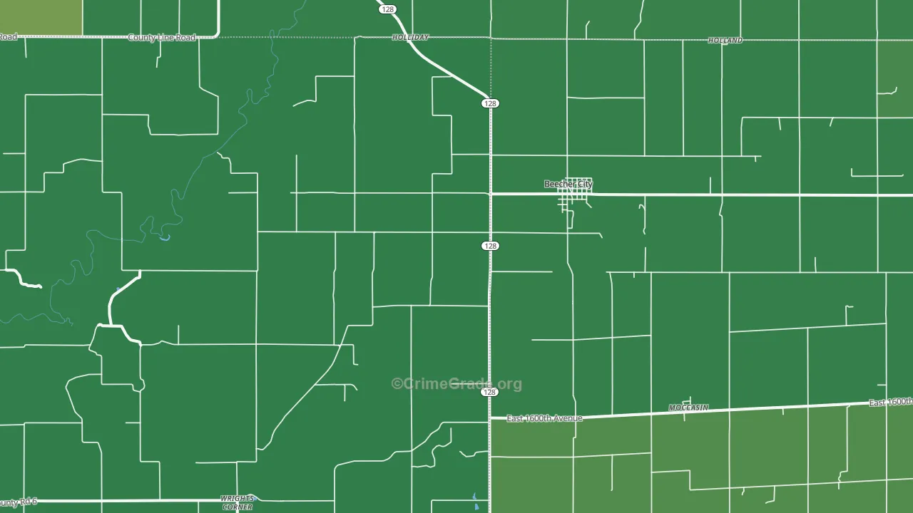 62414, IL Map of Vehicle Theft Rates