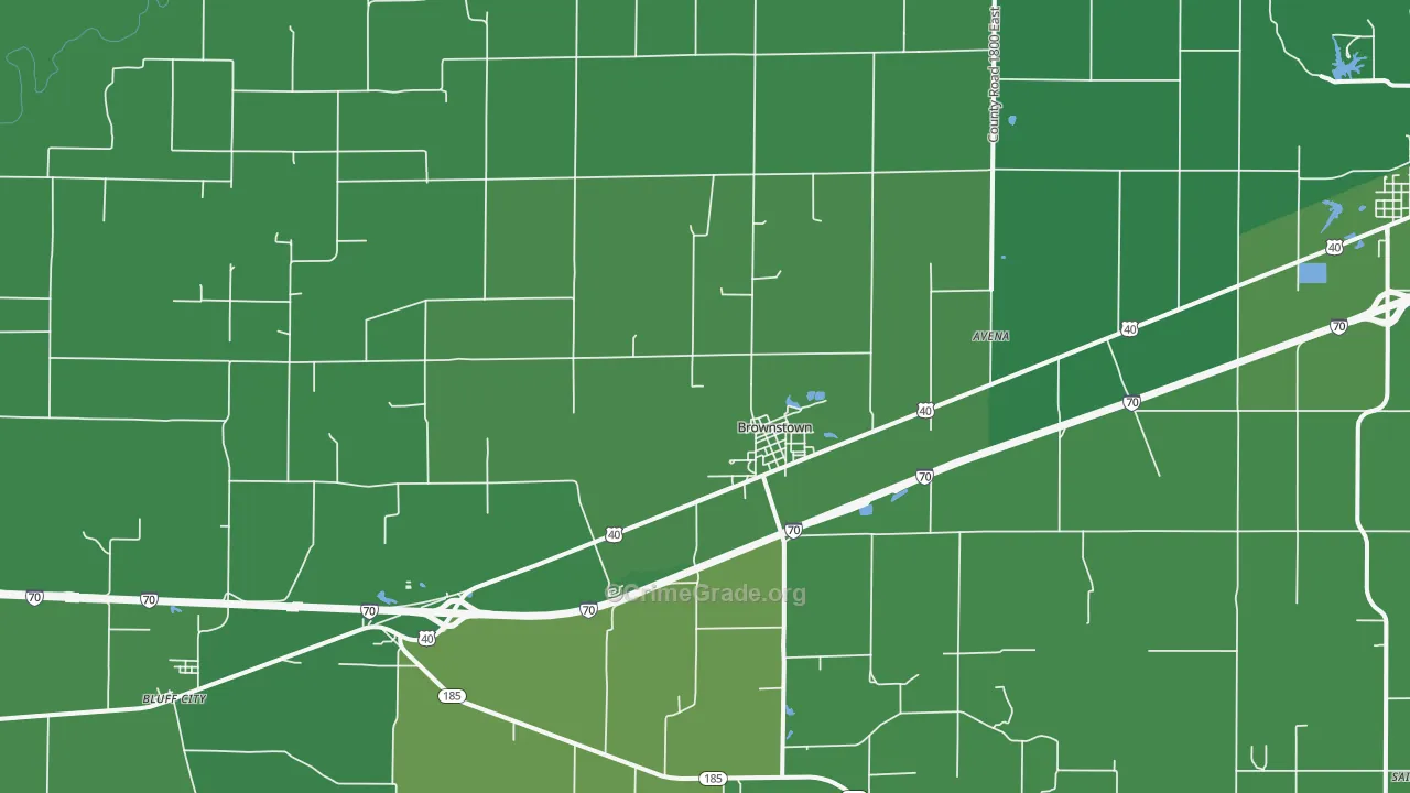 62418, IL Map of Vehicle Theft Rates