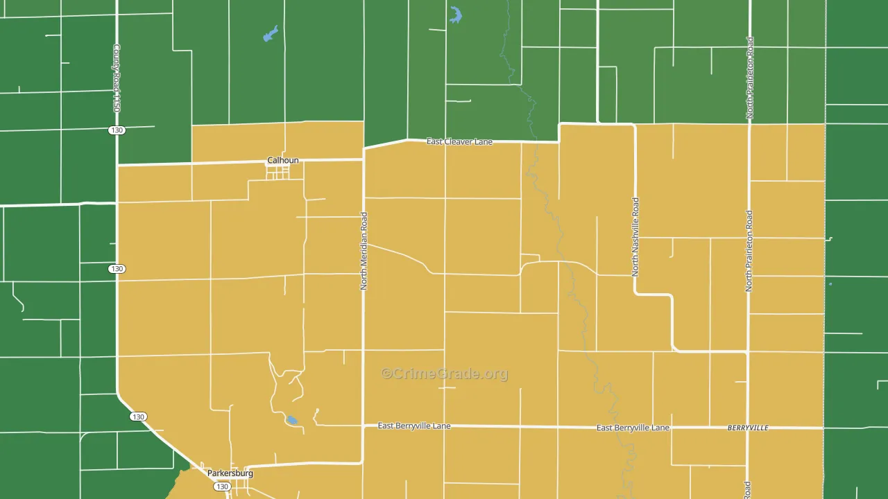 62419, IL Map of Vehicle Theft Rates