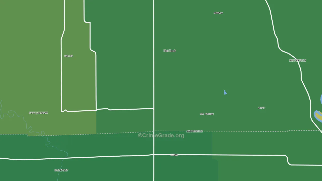 62427, IL Map of Vehicle Theft Rates
