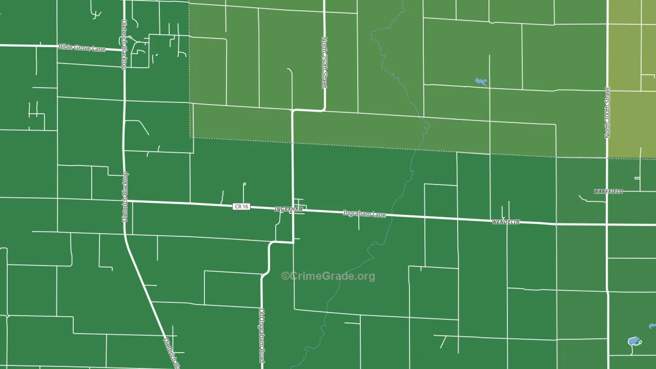 62434, IL Map of Vehicle Theft Rates