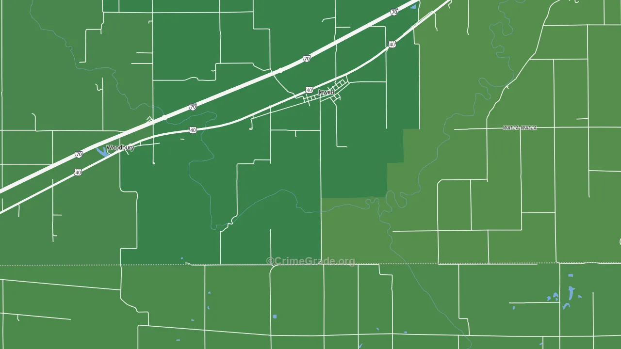 62436, IL Map of Vehicle Theft Rates