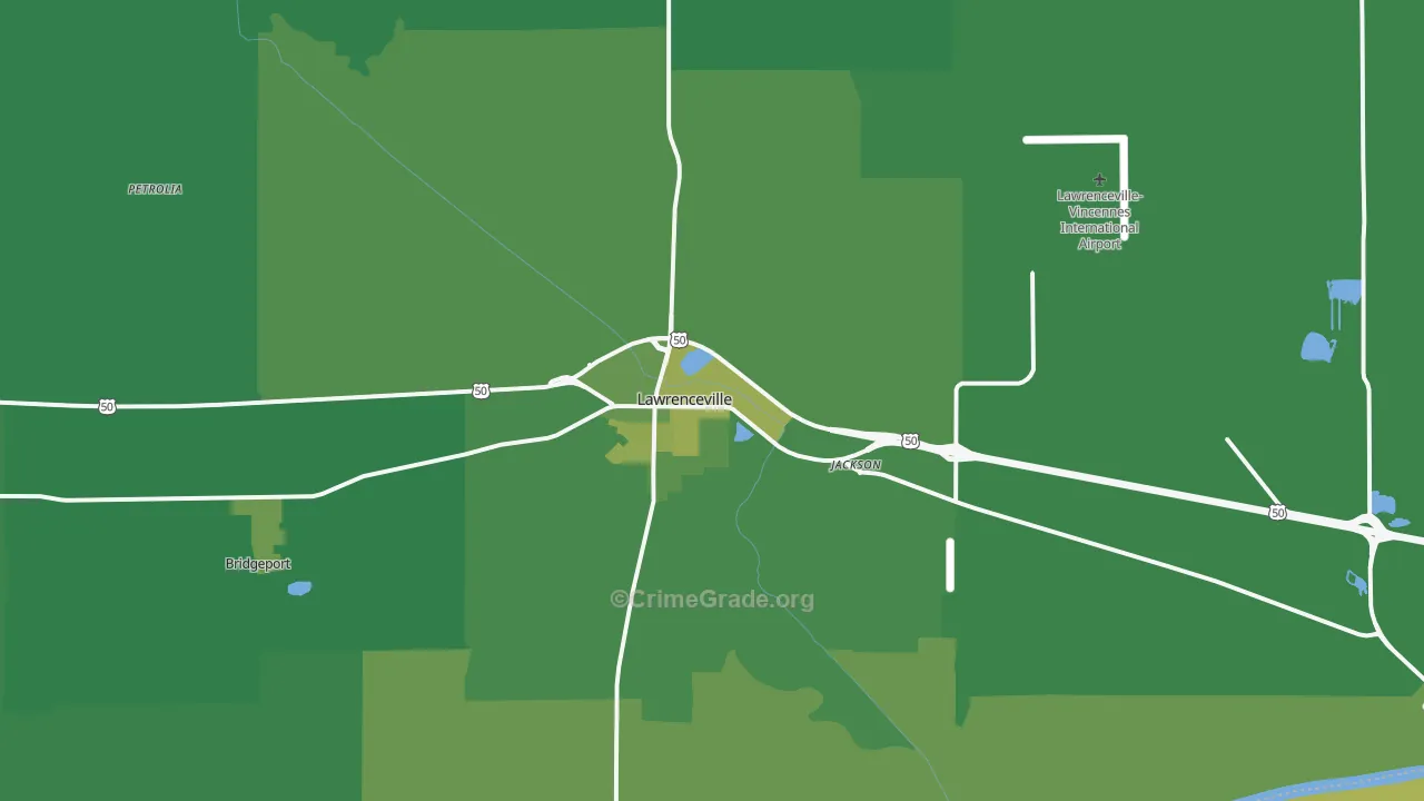 62439, IL Map of Vehicle Theft Rates