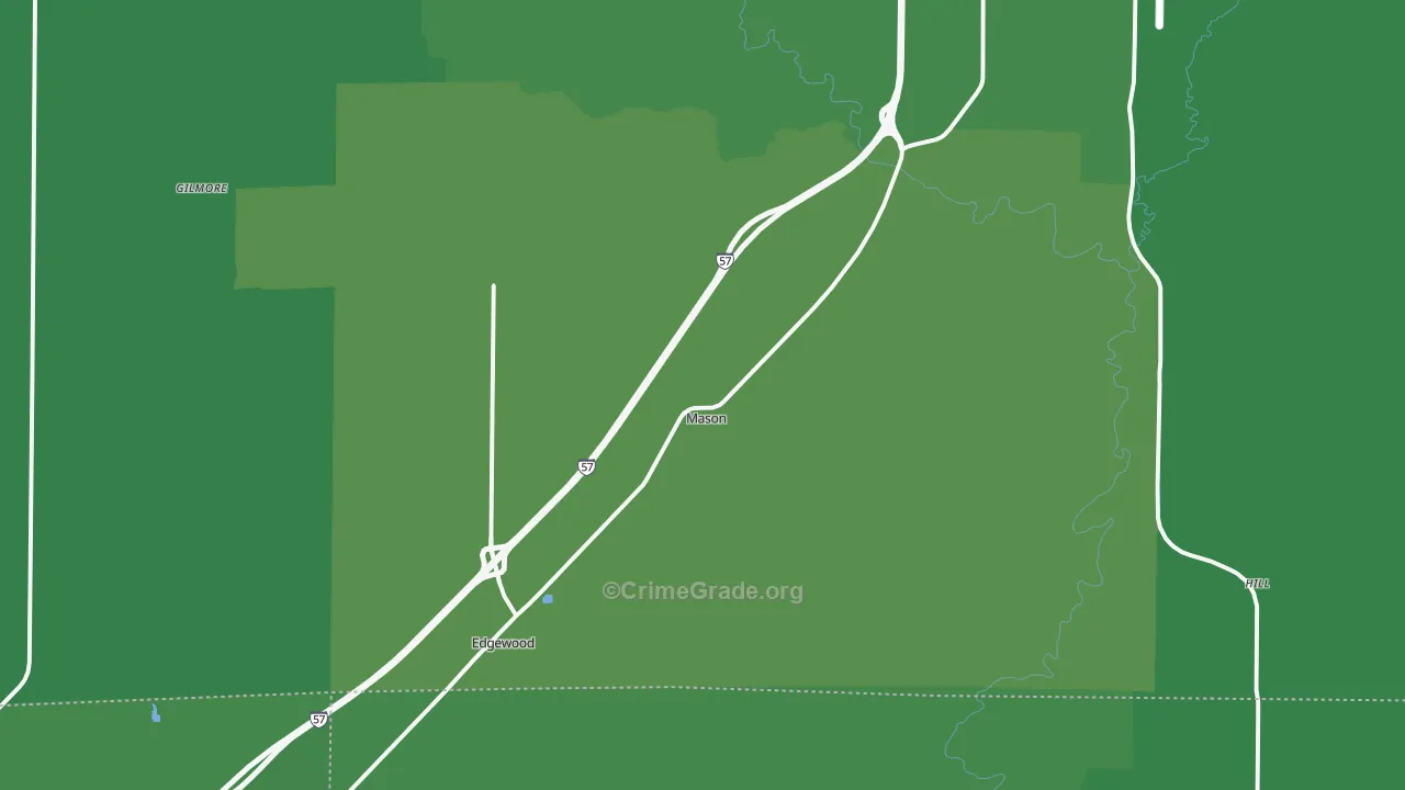 62443, IL Map of Vehicle Theft Rates