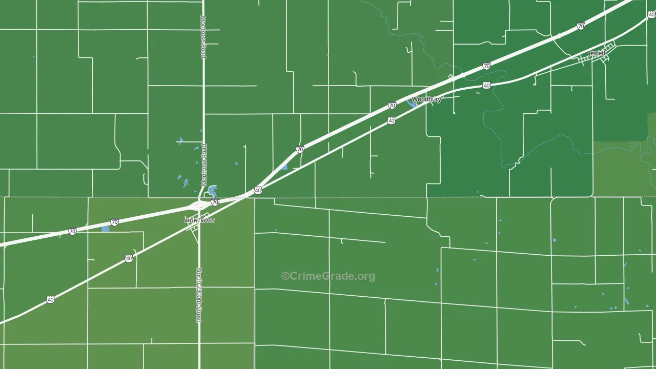 62445, IL Map of Vehicle Theft Rates