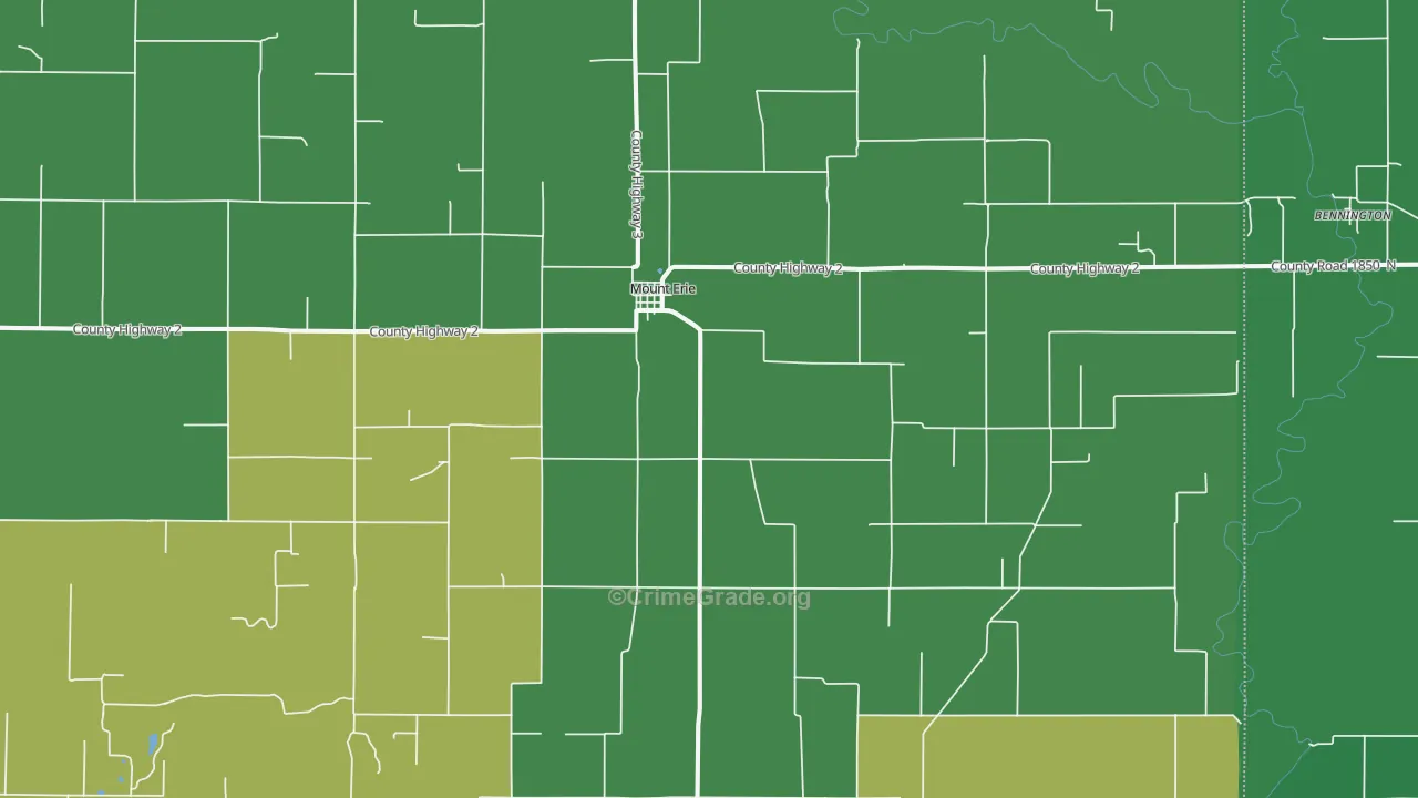 62446, IL Map of Vehicle Theft Rates