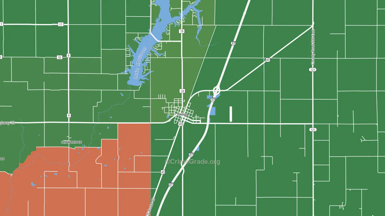 62447, IL Map of Vehicle Theft Rates