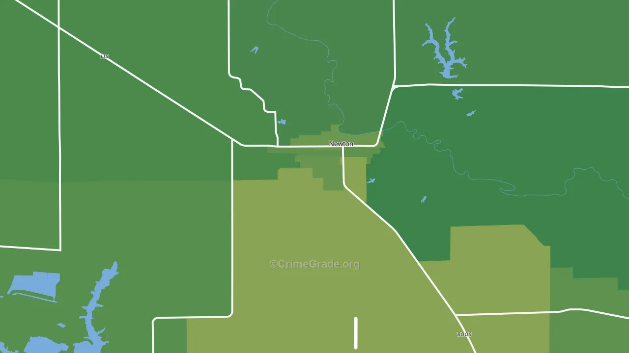 62448, IL Map of Vehicle Theft Rates