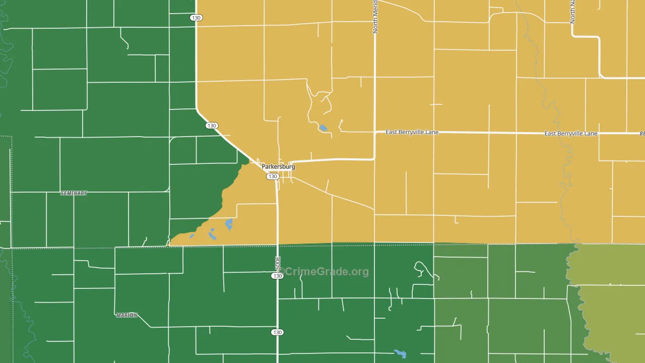 62452, IL Map of Vehicle Theft Rates