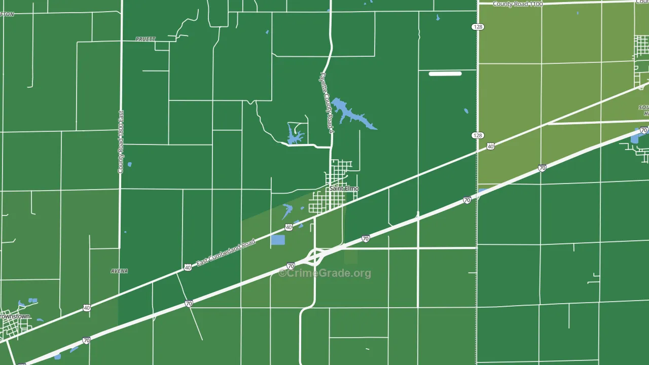 62458, IL Map of Vehicle Theft Rates