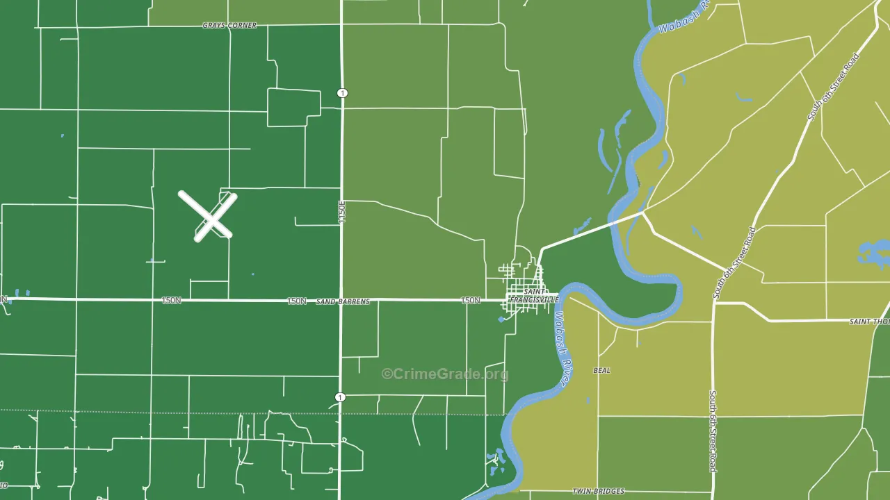 62460, IL Map of Vehicle Theft Rates