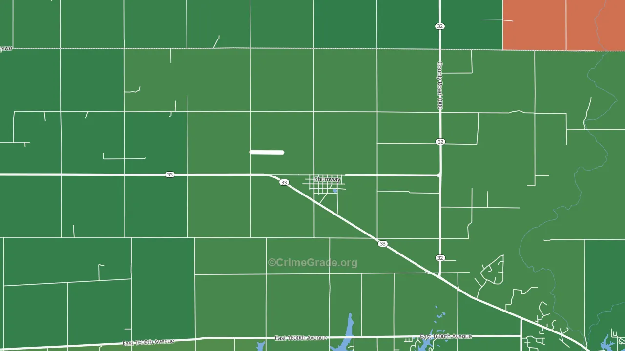 62461, IL Map of Vehicle Theft Rates