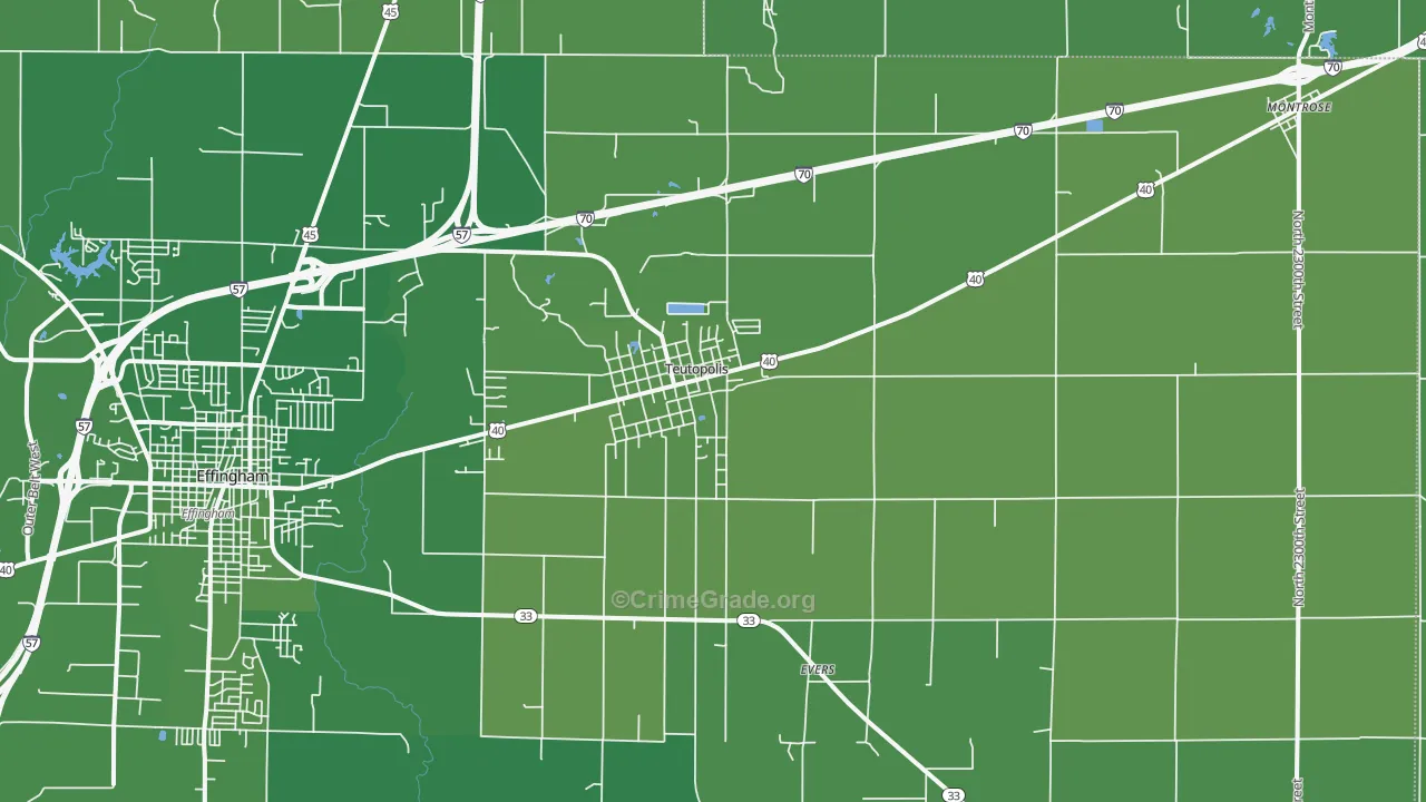 62467, IL Map of Vehicle Theft Rates